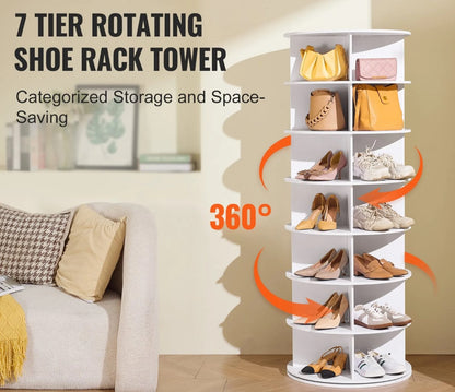 TiedyHome™ 360° ROTATING SHOE RACK TOWER
